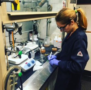 Dr. Amador in the Organic Chemistry Wing, USC, 2017