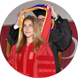 Dr. Amador at her PhD hooding ceremony, USC, 2018.
