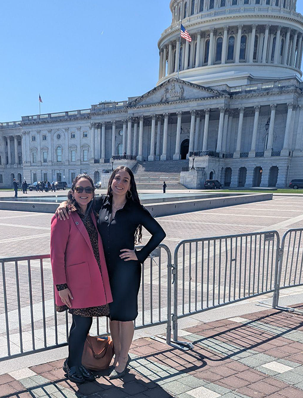 Abby Swett and Victoria DeFazio in D.C. on AWIS Advocacy Day.