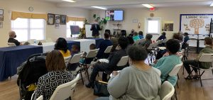 Environmental Justice Community Action Network (EJCAN) water-testing and information meeting at the Lisbon Street Baptist Church.