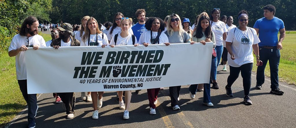 Environmental Justice Oral History Project (EJOHP) students at the Warren County 40th Environmental Justice Commemoration.
