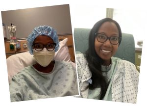 Before and after having open myomectomy for removal of fibroids-performed by Dr. Shawn Davis-Wilensky. This is where Advocating for My Uterus was birthed.