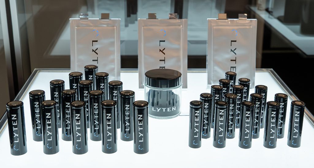 Lyten lithium-sulfur cylindrical and pouch batteries contain no nickel, cobalt, manganese, or graphite—enabling ultra-lightweight energy storage, a simplified domestic supply chain, and the industry’s lowest carbon footprint.