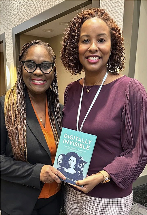 Dr. Nicol Turner Lee and Dr. Grady at the 2024 NCCU Law & Technology Summit.