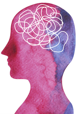 artistic drawing of human head