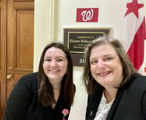Fortunate to meet with DC Congresswoman Eleanor Holmes Norton’s office, as she is a fierce advocate for women’s rights and freedoms in the District and beyond.