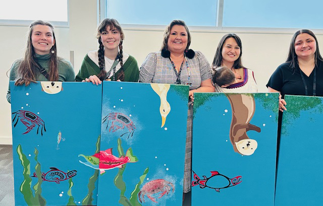 Image William Bird, Todd with interns at AISES National Conference