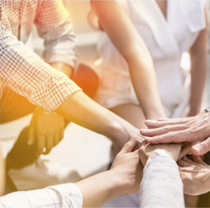 women's hands together